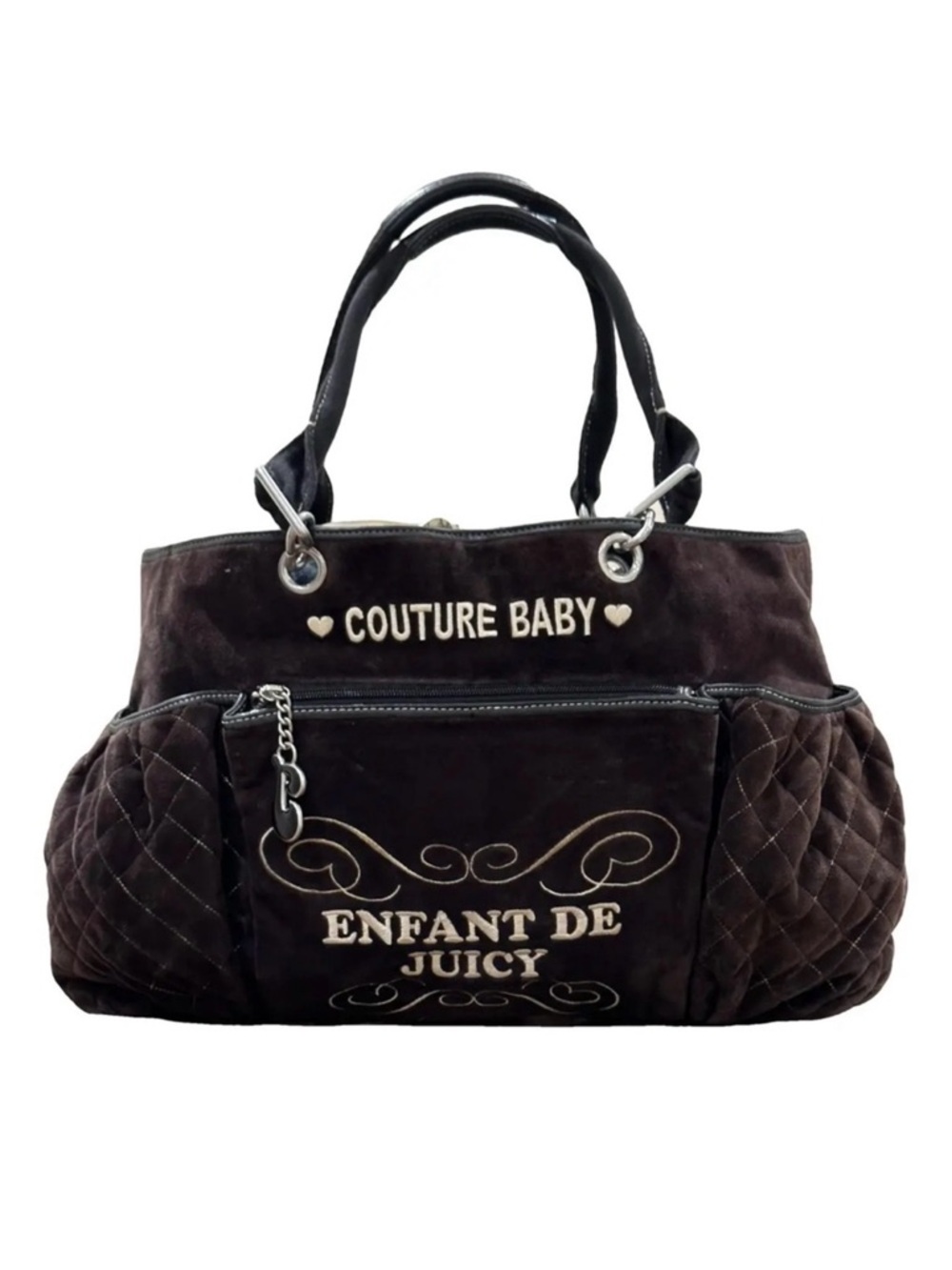 JUICY COUTURE Vintage Y2K Baby Diaper Bag in Black